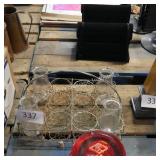 12ct milk rack w 4 bottles