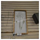 gold flowers in frame