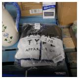 sz lg blk/blue/white sweat suit