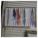 multi colored picture in frame