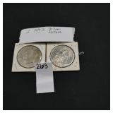 2/1972 silver dollar pcs (display)