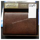 leather tri fold wallet (display)