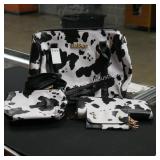4pc small cow print pocketbook (display)