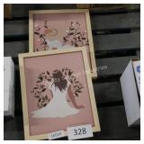 2 women framed pictures