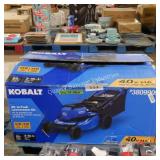 kobalt 40v push mower (charger in office)