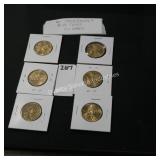 6- sacagawna $1 coins (display)