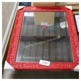 41.5x30" red framed mirror