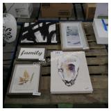 skid of asst wall art