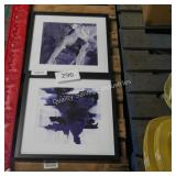 2 black framed wall art