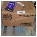 24-1lb bags pitted plums packed 07/25