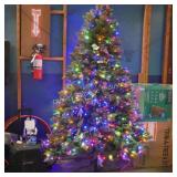 7.5ft pre lit tree (works)
