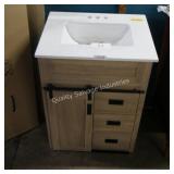 24" farm style vanity w top (missing front legs)