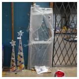 1 panel shower glass door and hardware