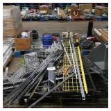 skid of shelving and racks