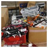 skid of hanger, pegs, and shelf brackets