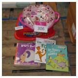 kid potty seat step stool and 3 books