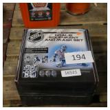 goalie equipment and mask set