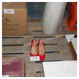 ladies red high heel shoes euro size 39