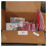 1 carton folders and party decorations