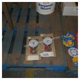 2 sprinkler air/water gauges
