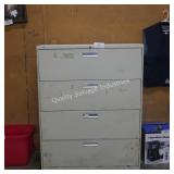 4 drawer metal file cabinet w/ dividers