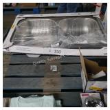 double stainless steel sink