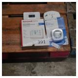 thermostats and carbon alarm and timer