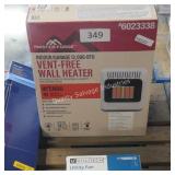 master forge vent free wall heater