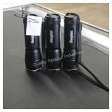 3 energizer flashlights (display)