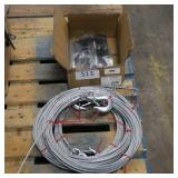 4 winch cables w hooks and winch tensioners