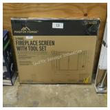 3 panel fireplace screen