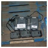 2 flex chargers & 3 batteries -wont hold charge