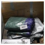 2 tarps size unknown