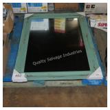 teal framed mirror
