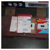 3 honeywell thermostat & carbon alarm