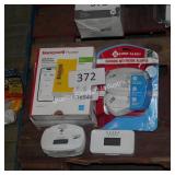 2 thermostats & 4 carbon alarms