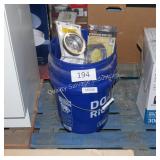 bucket of houseware items