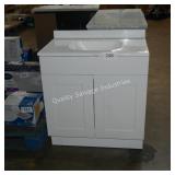 30' vanity w/ top - damaged to  left side