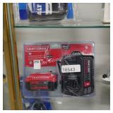 craftsman 20v battery & charger - works (display)