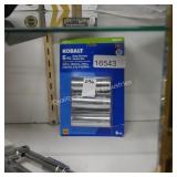 kobalt 6pc deep socket set (display)