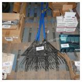 3 metal leaf rakes