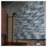 navy/white area rug  (size unknown)