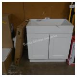 30" vanity w top (damage to back left)