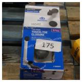 tub drain touch toe closure