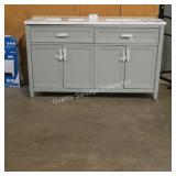60" vanity w top (top broken)