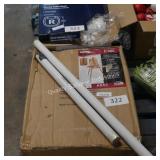 wooden french easel and 2 poster hangers