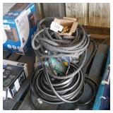 2 water hoses and hose extenders