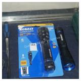 2 kobalt led flashlights (display)