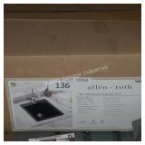 allen+roth single bowl kitchen sink