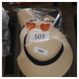 2 sunhats w sun glasses